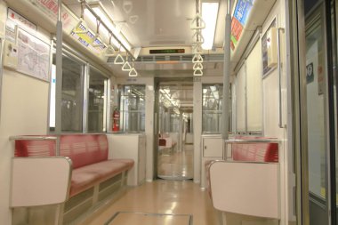 Arka plan için Japonya'da içinde Japonca hızlı tren.