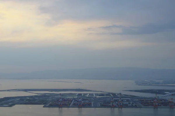 Osaka Bay Etrafında Bir Sanayi Bulun — Stok fotoğraf