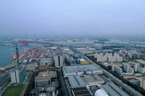 Industrier Leta Upp Runt Osaka Bay — Stockfoto
