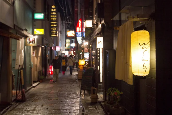 Straat Van Nacht Van Osaka Center Japan — Stockfoto