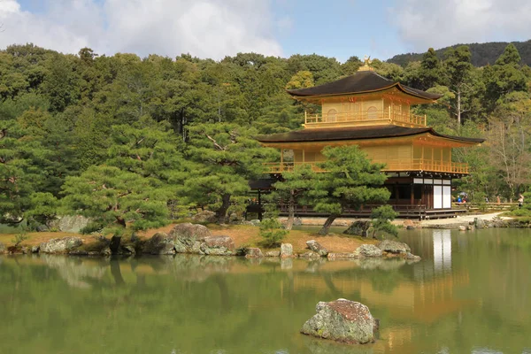 Pavilhão Ouro Templo Kinkakuji Kyoto — Fotografia de Stock