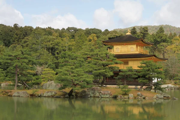 Een Tempel Van Gouden Paviljoen Kyoto Japan — Stockfoto