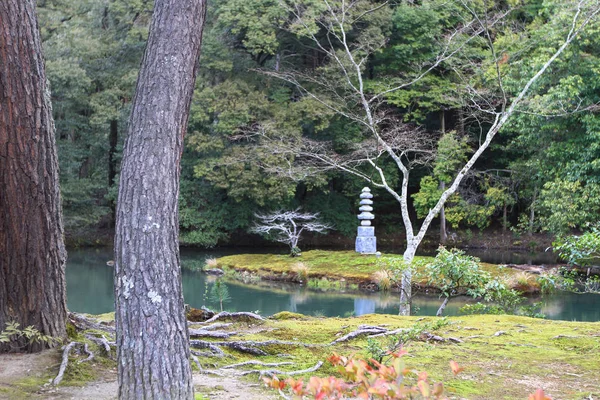 Ein Zen Garten Goldenen Pavillon — Stockfoto