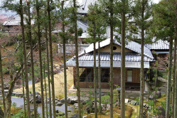 一个禅宗花园日本传统花园 — 图库照片