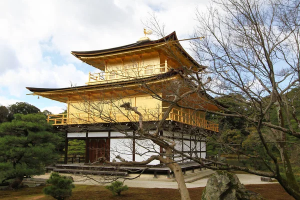 Pavilhão Dourado Templo Kinkakuji Kyoto Japão — Fotografia de Stock