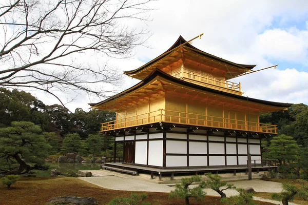 Pavilhão Dourado Templo Kinkakuji Kyoto Japão — Fotografia de Stock