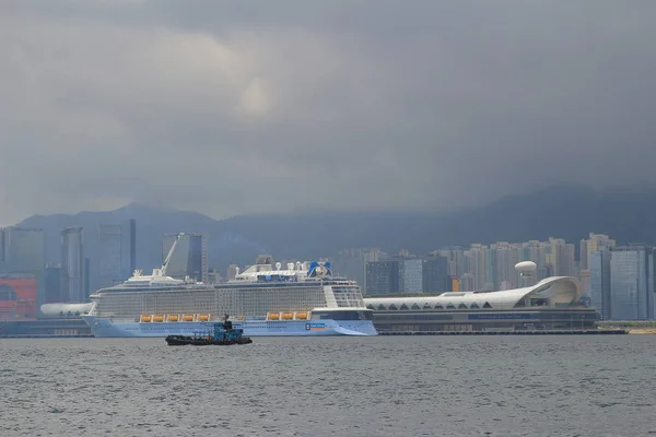 Vista Bahía Kowloon Terminal Cruceros Kai Tak — Foto de Stock