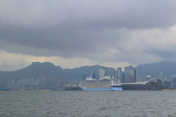 Vista Bahía Kowloon Terminal Cruceros Kai Tak — Foto de Stock