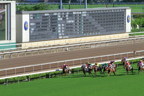 Sha Tin Uno Los Dos Hipódromos Para Carreras Caballos — Foto de Stock