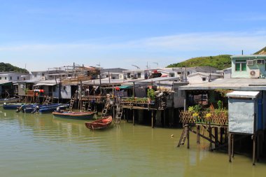 Hong Kong'da bir Tai O balıkçı köyü
