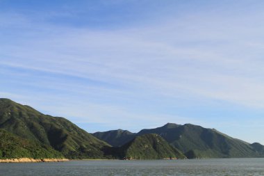 Lantau tepe, Hong Kong, Çin görünümünden