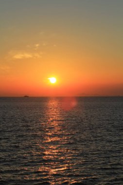 deniz manzaralı bir gün batımı Tung Chung