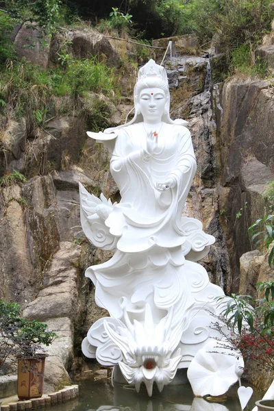 Statue Kwun Yam Monastère Des Dix Mille Bouddhas — Photo