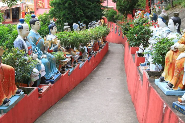 Dziesięciu Tysięcy Buddów Klasztor Sha Tin — Zdjęcie stockowe
