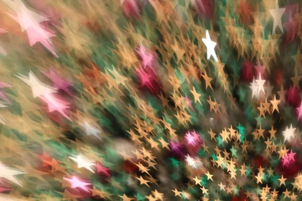 Luci Sfocate Colorate Dell Albero Natale — Foto Stock