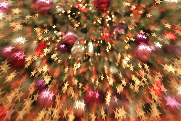 Luci Sfocate Colorate Dell Albero Natale — Foto Stock