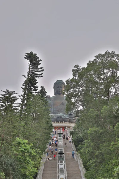 Una Grande Statua Buddha Ngong Ping — Foto Stock