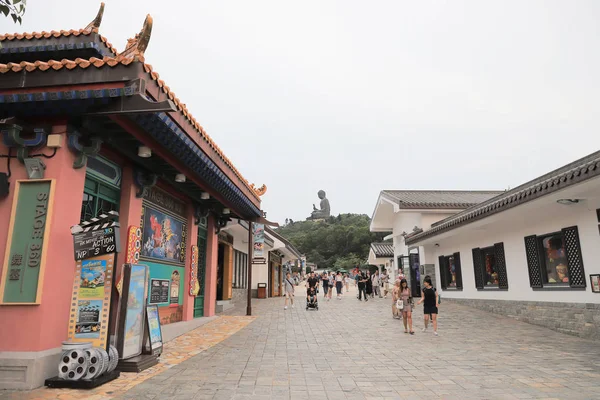 Turistas Que Visitam Ngong Ping Village — Fotografia de Stock