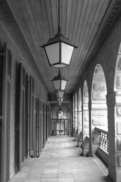 black photo of ghost House Corridor hk