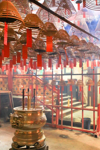 Man Temple Hong Kong Uno Dei Famosi Templi — Foto Stock