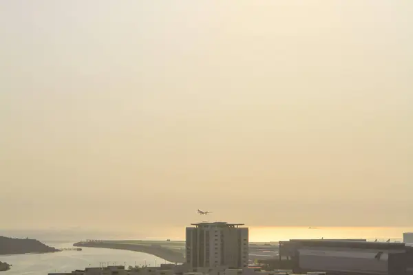 Scenic Heuvel Uitzicht Vanaf Het Vliegveld Van Hong Kong — Stockfoto