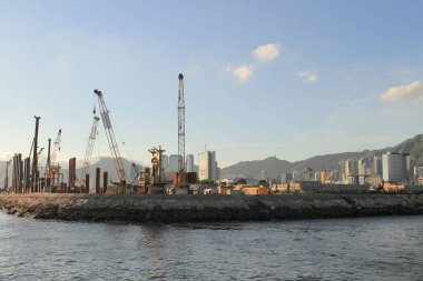 bir site yapım aşamasında, kai tak cruise terminal