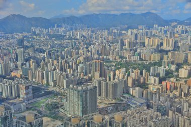 Kowloon yan görünüm Hong kong isaland ŞA yönü