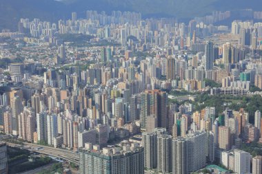 Kowloon yan görünüm Hong kong isaland ŞA yönü