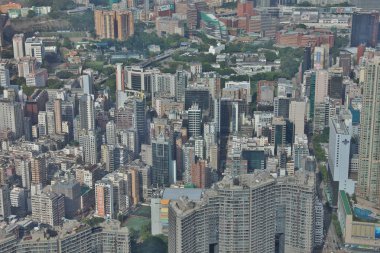 Kowloon yan görünüm Hong kong isaland ŞA yönü