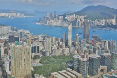 Kowloon yan görünüm Hong kong isaland ŞA yönü