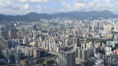 gece Kowloon ŞA gelen bir görünümünü