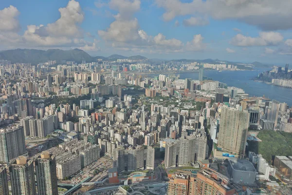 Kowloon Yan Görünüm Hong Kong Isaland Yönü — Stok fotoğraf