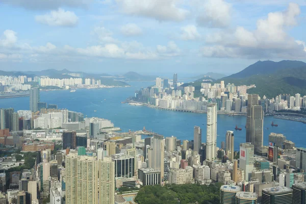 Kowloon Yan Görünüm Hong Kong Isaland Yönü — Stok fotoğraf