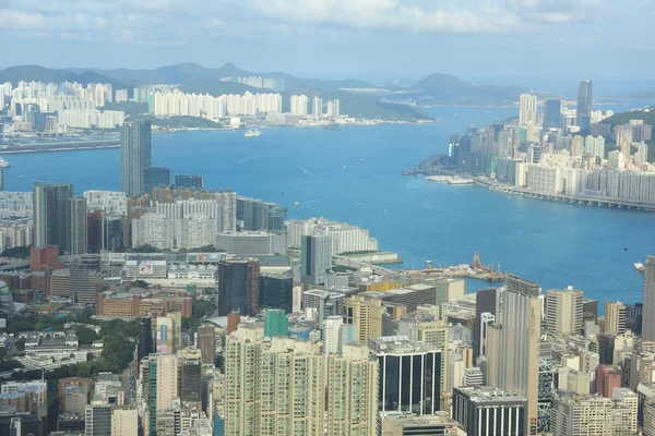 Widok Boczny Kowloon Hong Kong Isaland — Zdjęcie stockowe