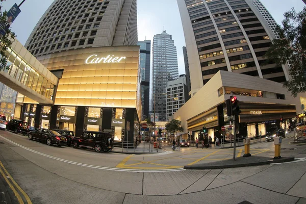 Central Hong Kong Office Building Night 2015 — Stock Photo, Image