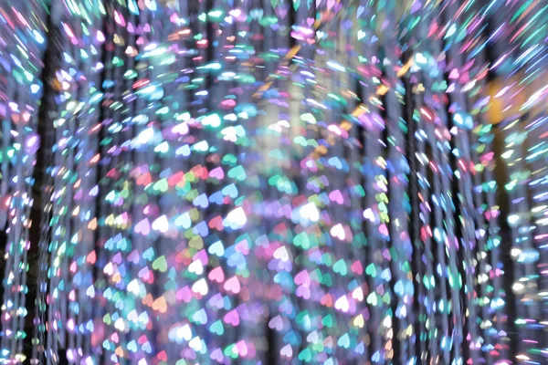 Blurred Lights Form Hearts — Stock Photo, Image