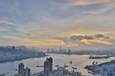 Victoria Harbour, günbatımı, Devils zirve hk