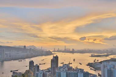 bir şeytan s tepe görünümü hong kon