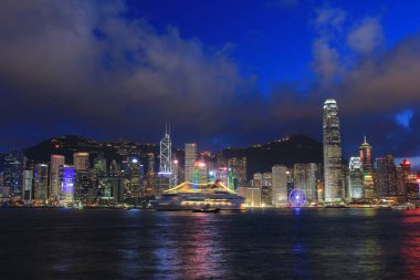 Hong Kong manzarası, gece