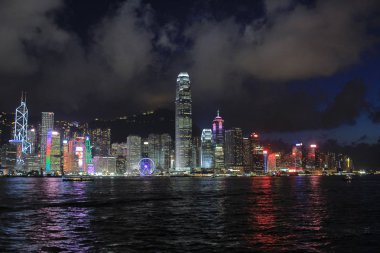 şehir manzarası ile Hong Kong Victoria Harbor Mimarlık Kentsel 
