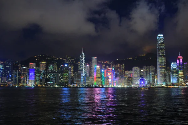 Architettura Urbana Hong Kong Victoria Harbor Con Skyline Della Città — Foto Stock