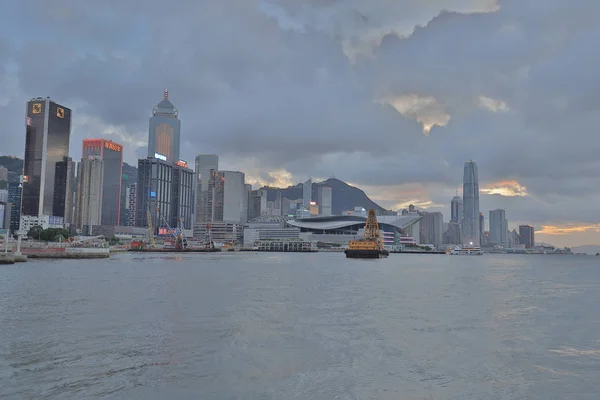 Θέα Στο Λιμάνι Victoria Και Χονγκ Κονγκ Skylin — Φωτογραφία Αρχείου