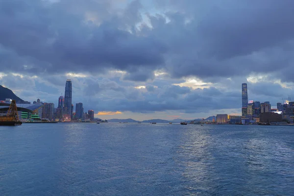 Victoria Harbour View Hong Kong Skylin — Stok fotoğraf
