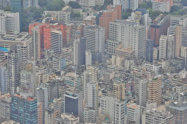 Skyline Kowloon Dzień Deszczu — Zdjęcie stockowe