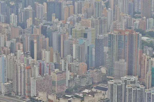 Skyline Kowloon Dzień Deszczu — Zdjęcie stockowe