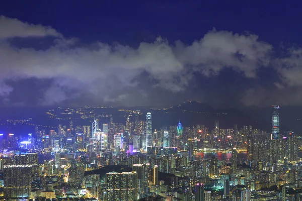 Una Vista Nocturna Que Desde Distrito Este Kowloon —  Fotos de Stock