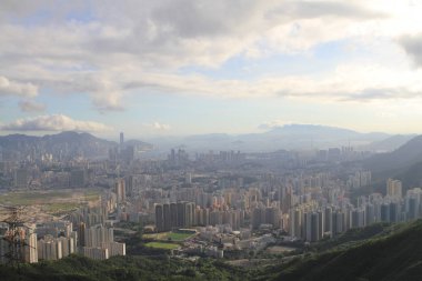 Hong Kong Kowloon tepe veya Fei Ngor Shan gün batımı görünümü