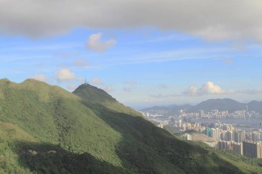 Kowloon tepe veya Fei Ngor Shan günbatımı manzaraya hk