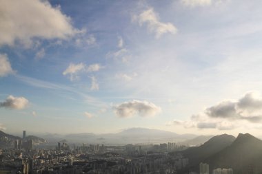 hong kong, Kowloon tepe veya Fei Ngor Shan gün batımı görünümü