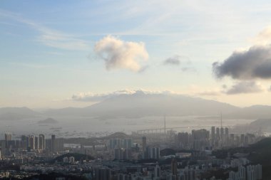 hong kong, Kowloon tepe veya Fei Ngor Shan gün batımı görünümü
